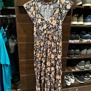 Old Navy Waist Defined Midi Dress w Pockets